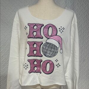 White and Pink Festive Sweatshirt